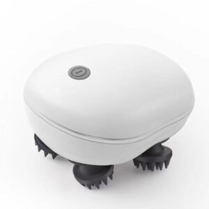 Scalp Massager with Advance Red Light Therapy | Portable Head Kneading Hair Scalp Massager with Advance Red Light Therapy & 3 Speed Mode for Boosting Hair Growth, Hair Fall Control, Scalp Therapy (White)