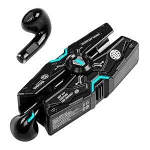 Wireless Earbuds,Red Bluetooth Earbuds with Charging Case LED, High-Fidelity Stereo for iOS/Android,Gaming/Running/Fitness/Work (Black)