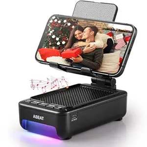 Gifts for Men Him, Cell Phone Stand with Bluetooth Speaker&Led Color Changing Light, Unique Gifts for Women Dad Her Husband, Cool Tech Gadget Wireless Speaker, Birthday Gifts for Men, Ideal Gifts