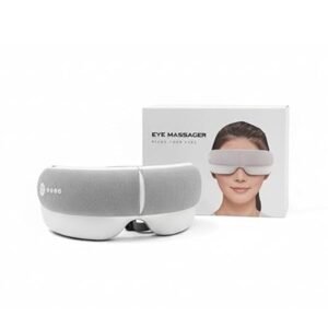 Smart Eye Massager with Heat and Compression, Electric Temple Massager with Bluetooth Music, Rechargeable Heated Eye Mask for Migraine, Headache, Eye Strain, Dark Circles & Improved Sleep