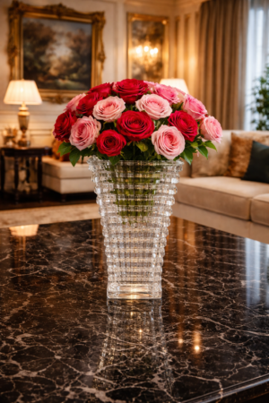 The Luminous Tiered Crystal Vase