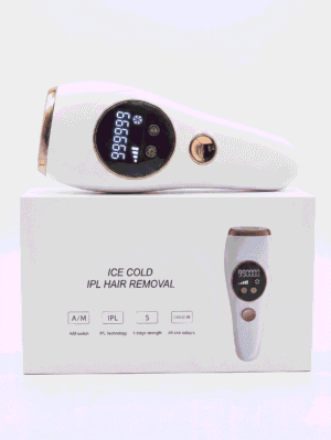 Devices Hair Removal Laser with ice cooling 610NM~1200NM Wavelength, 5 Energy Levels, 999,999 Light Pulses, Painless, Permanent Hair Removal for Women and Men, Face and Body (White)