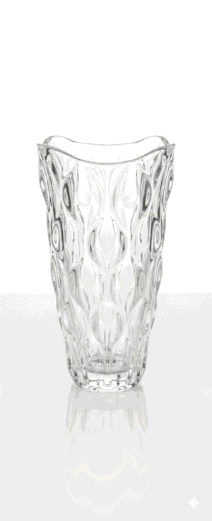 The Crystal Cascade Textured Glass Vase